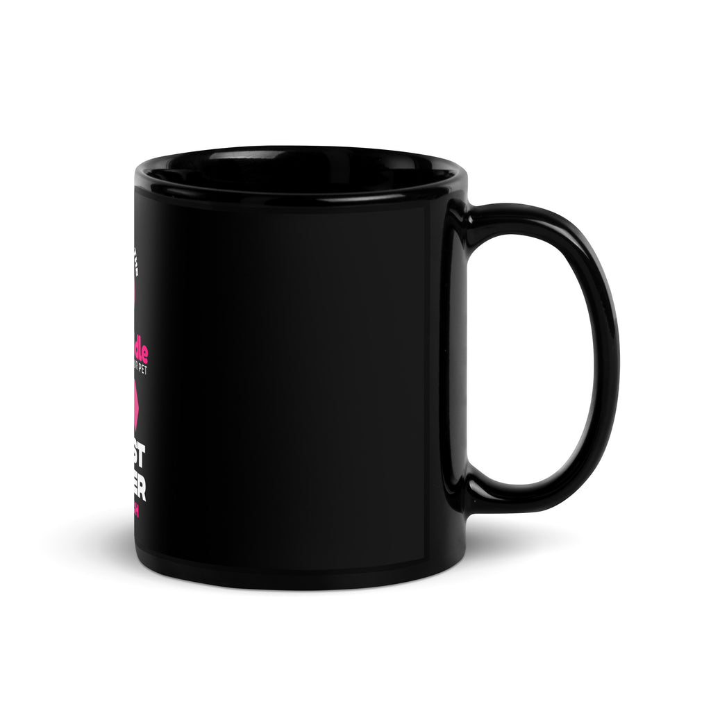 Breast Cancer Black Glossy Mug