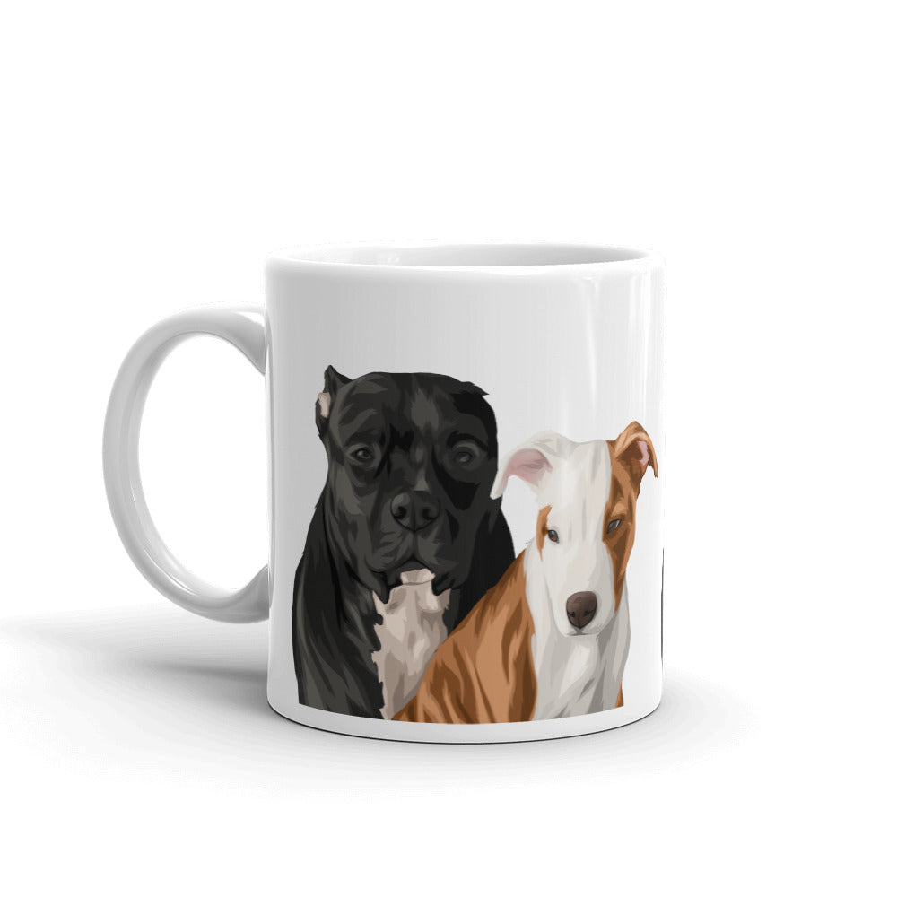 Pit Bull Pups Mug - Cuddle With Your Pet