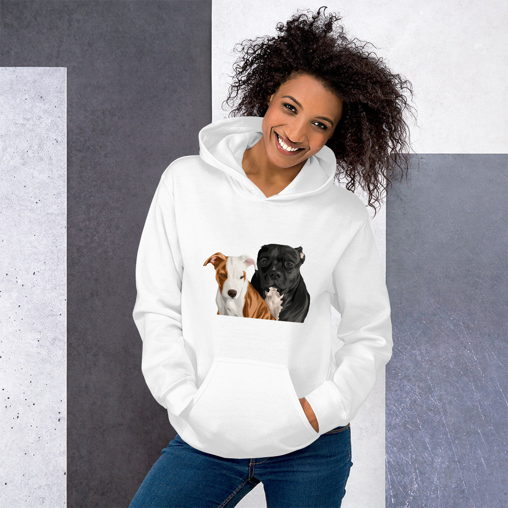 Pit Bull Pups Unisex Hoodie - Cuddle With Your Pet