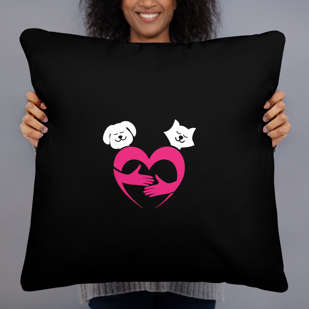 Pups with Heart Basic Pillow - Cuddle With Your Pet